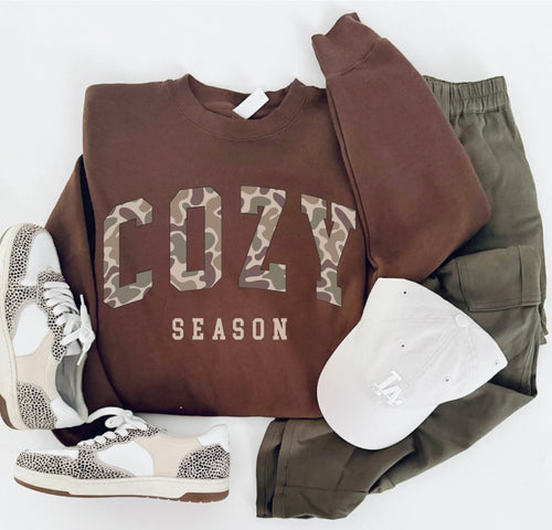 Camo Print Cozy Season Sweatshirt