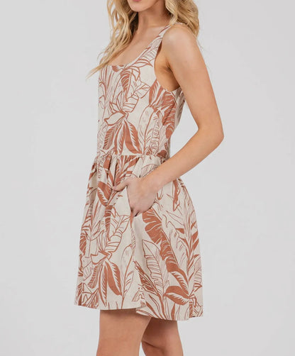 Palm Shores Printed Sleeveless Romper