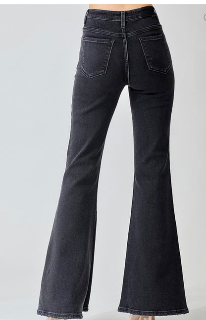 Embellished Black Flare Jeans
