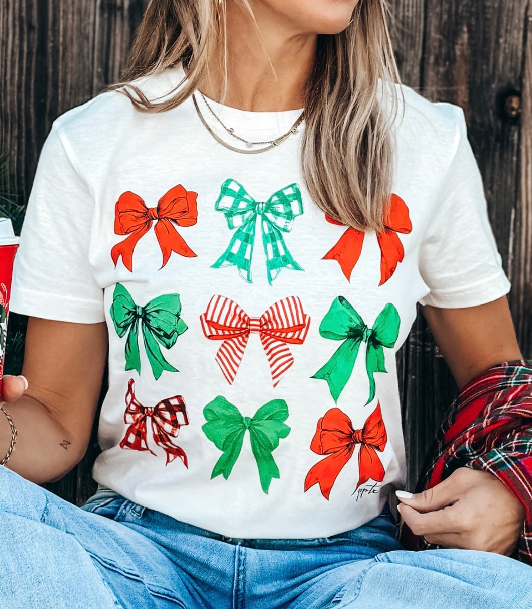 Christmas Bow Graphic Tee