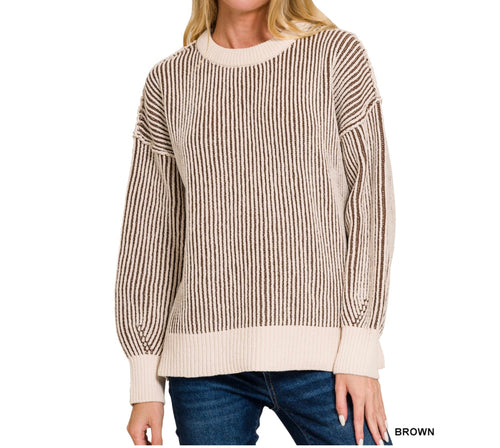 Embrace the Season Two Tone Sweater