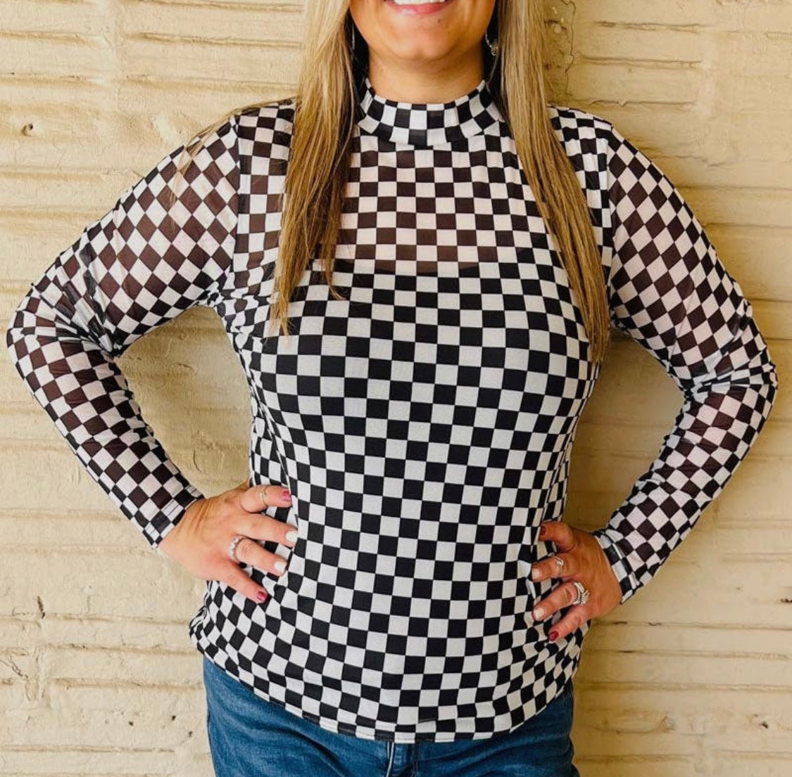 Round the Track Mesh Top