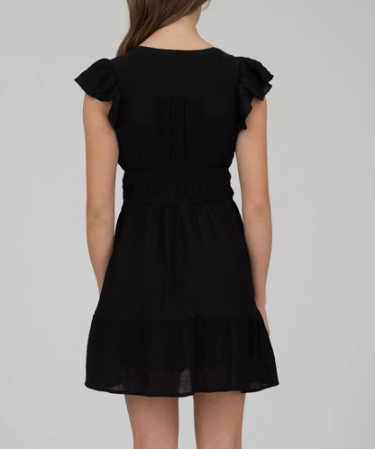 Swing of Things Ruffle Shirred Dress
