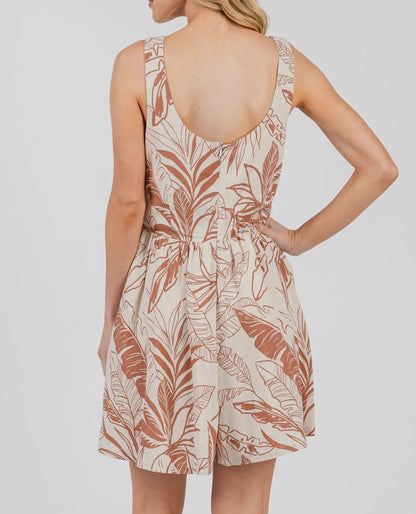 Palm Shores Printed Sleeveless Romper