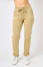 Load image into Gallery viewer, Khaki Judy Blue Cuffed Joggers