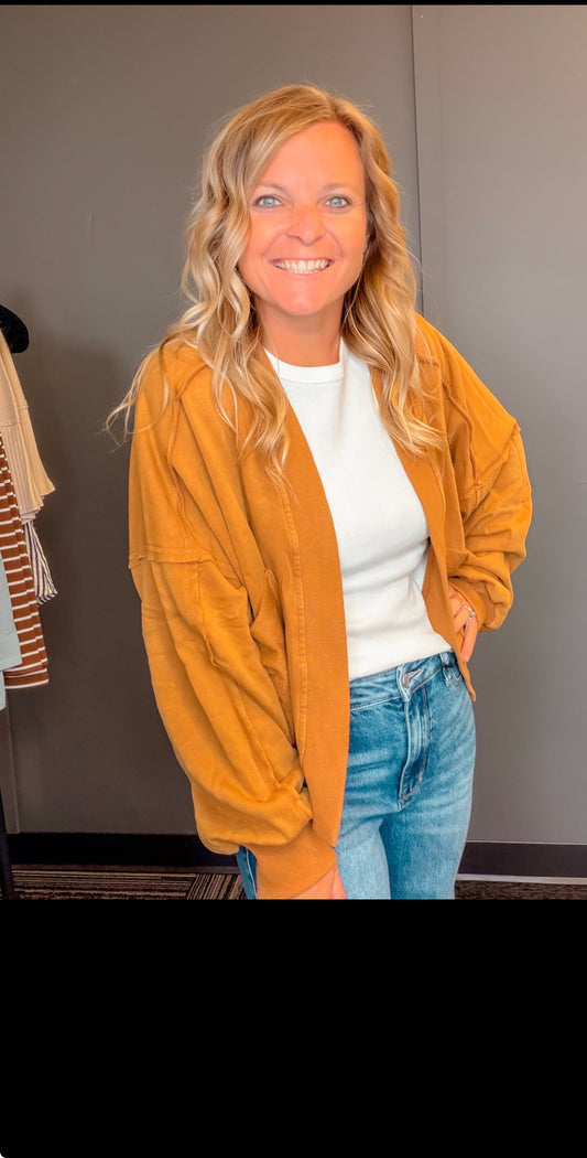 Cozy Favorite Mineral-Washed Cardigan