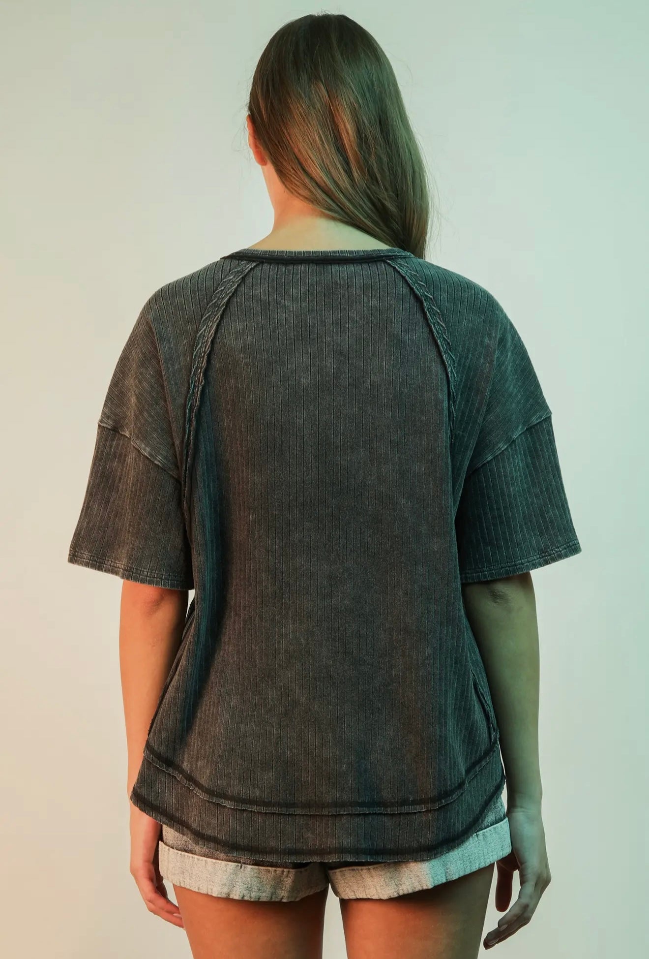 Easy to Style Oversized Ribbed Knit Top