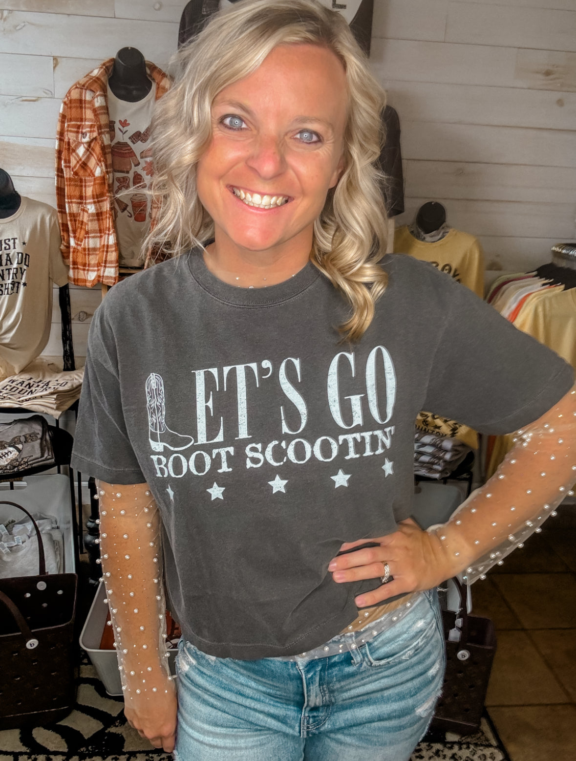 Let’s Go Boot Scootin’ Midi Tee