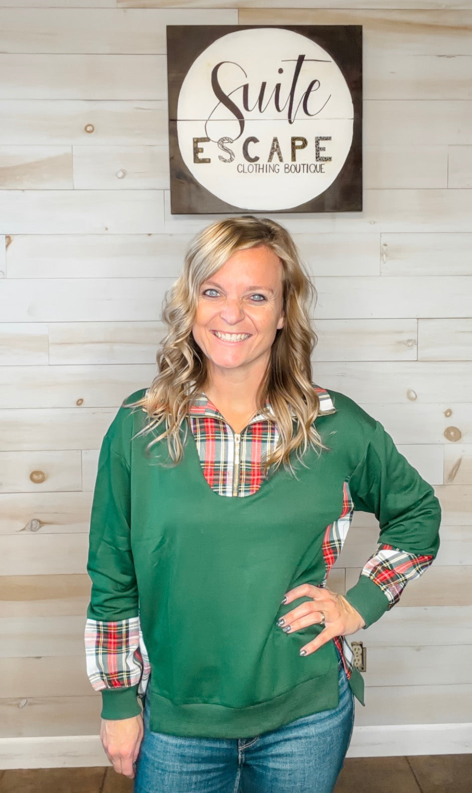 Juniper Plaid Pullover Top