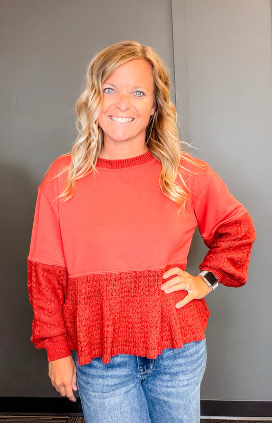 Soft Autumn Mixed Media Sweatshirt