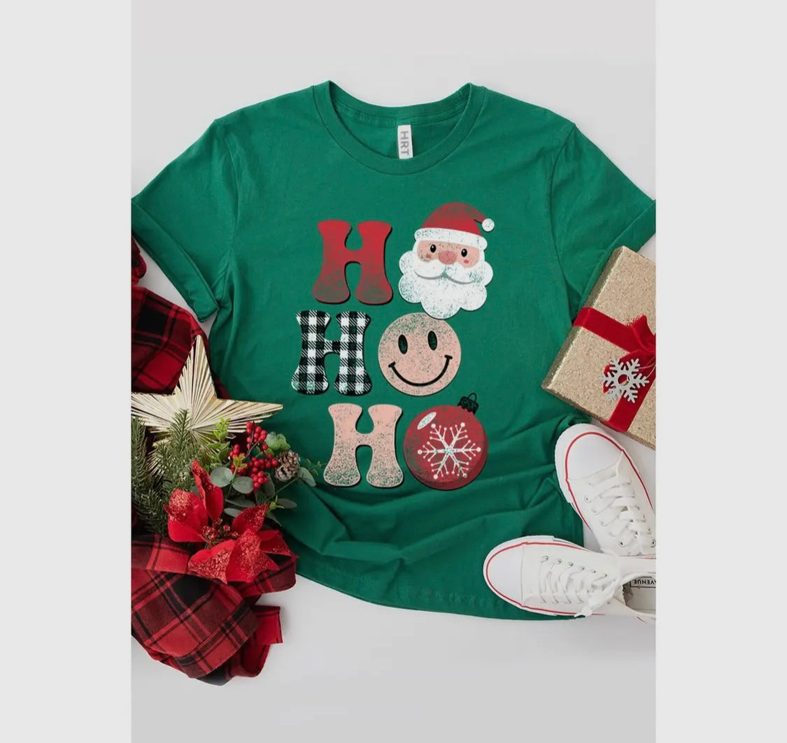 Ho Ho Ho Santa Face Tee