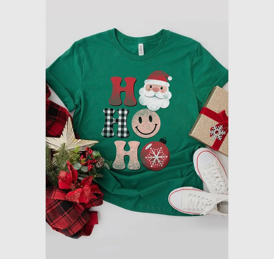 Ho Ho Ho Santa Face Tee