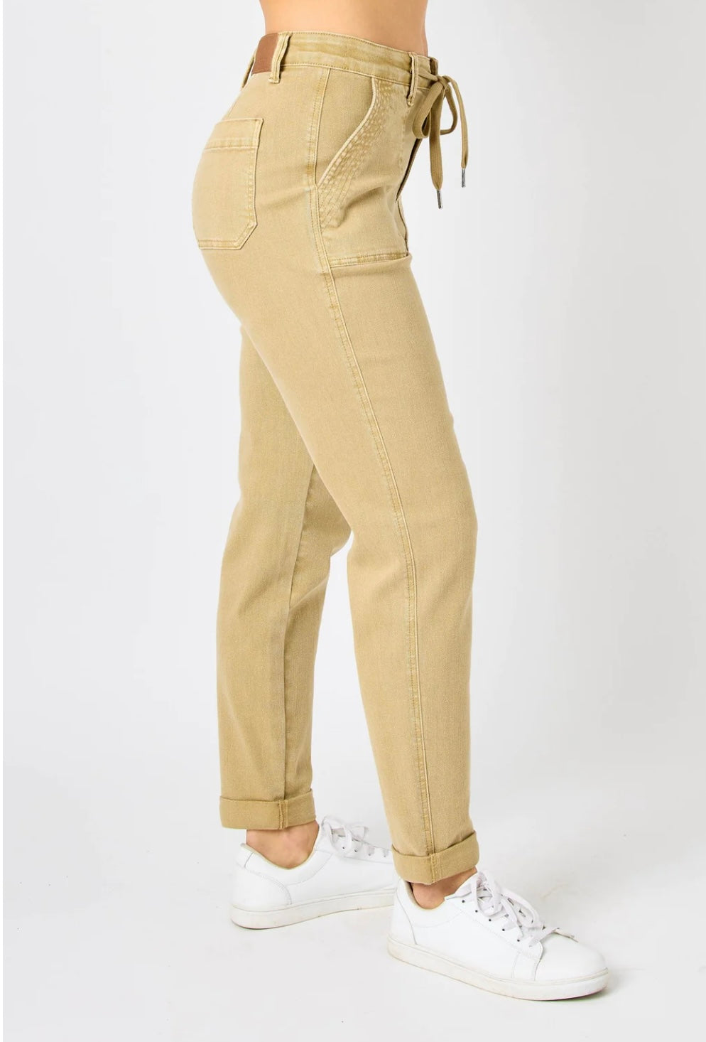 Khaki Judy Blue Cuffed Joggers