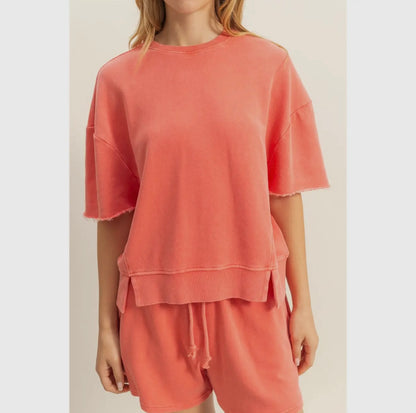 Keep it Comfy Short Sleeve Tee & Flowy Shorts Set