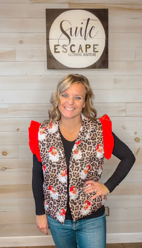 Santa Safari Chic Puffer Vest
