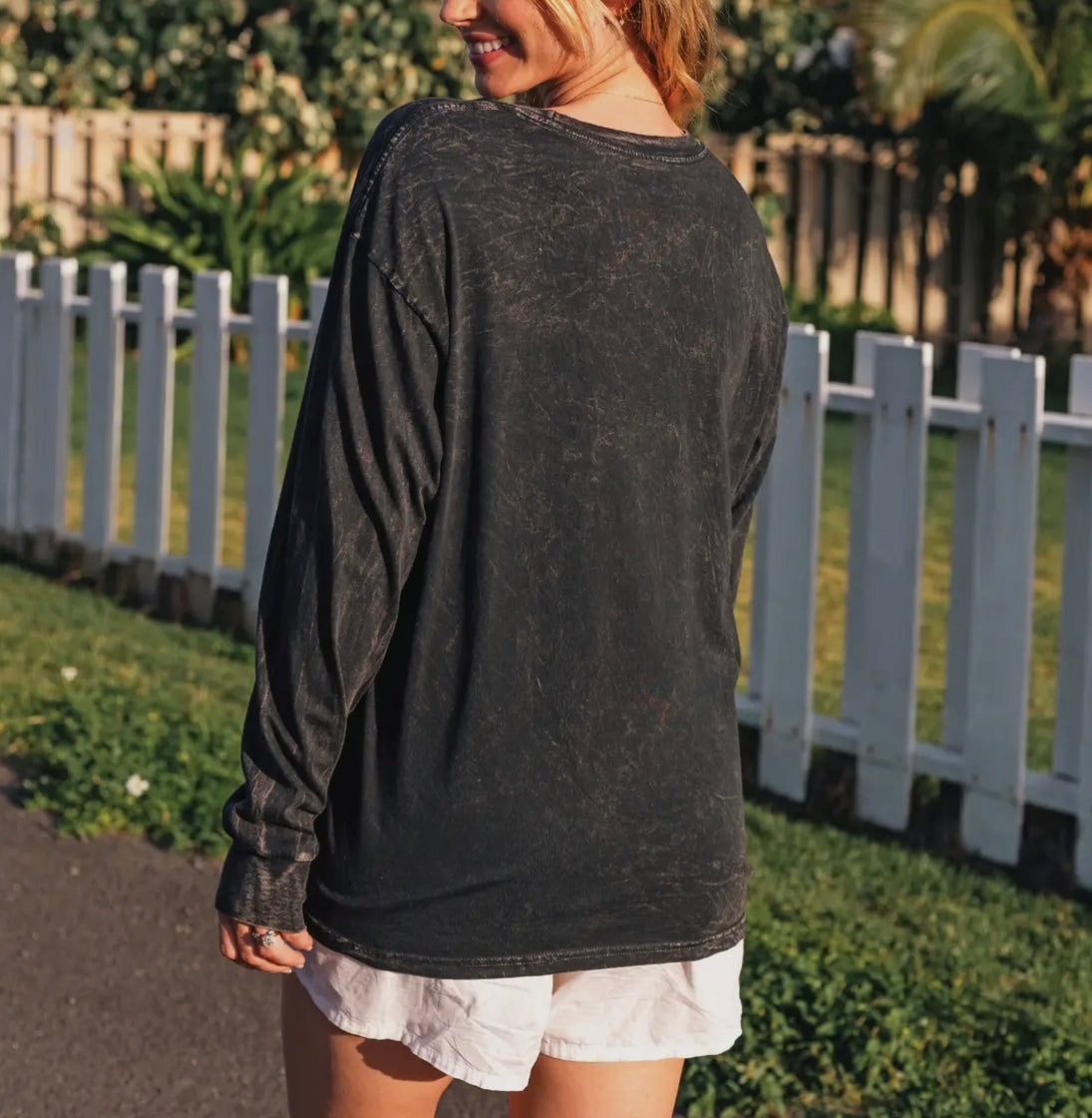 Iowa Foil Mineral Washed Long Sleeve Tee