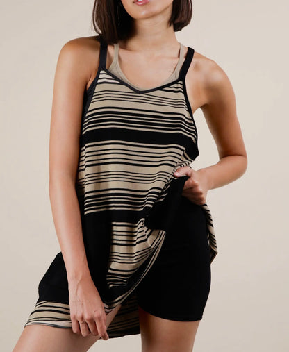 Life is a Beach Striped Active Skort Dress
