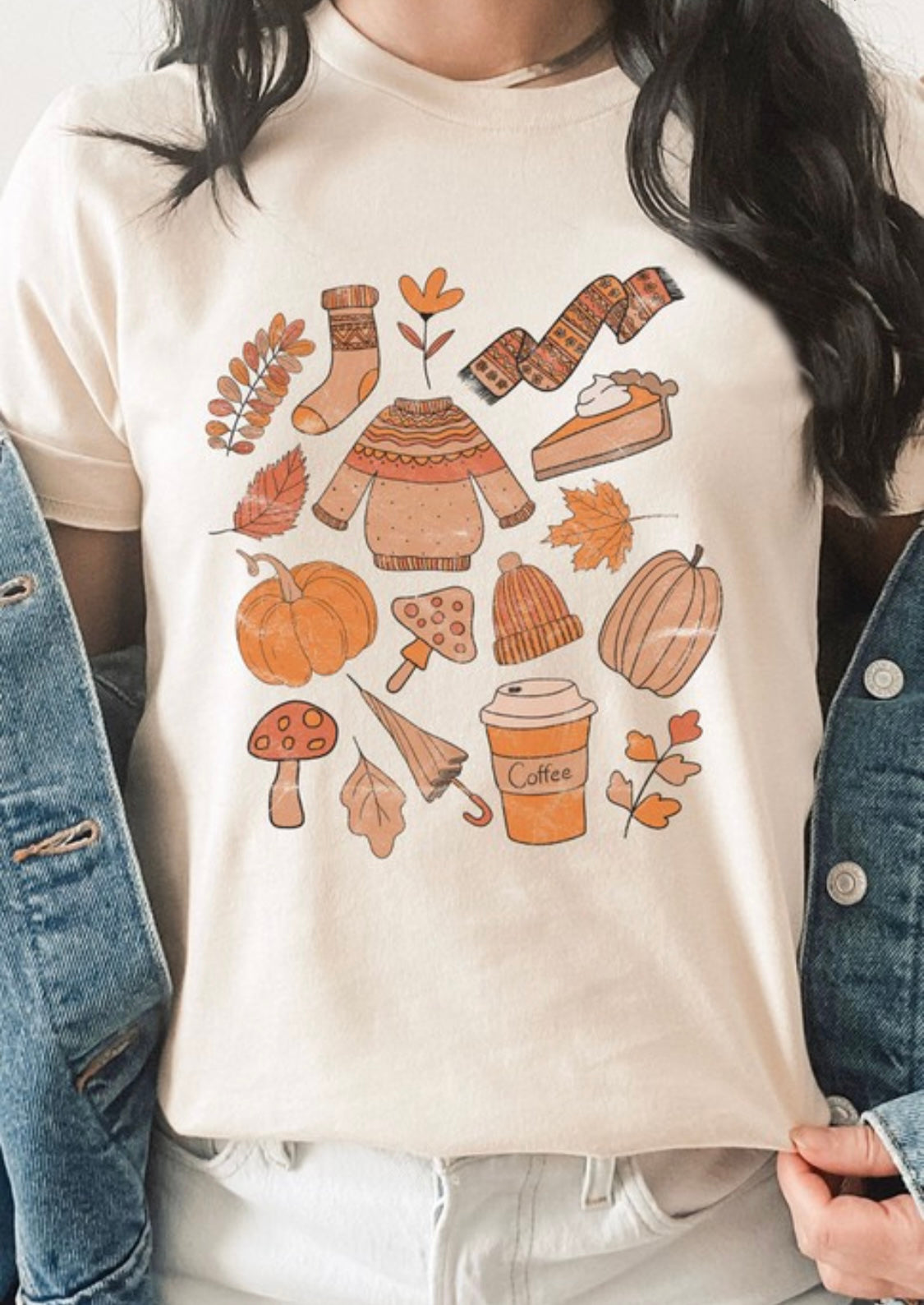 Fall Favorites Grid Graphic Tee