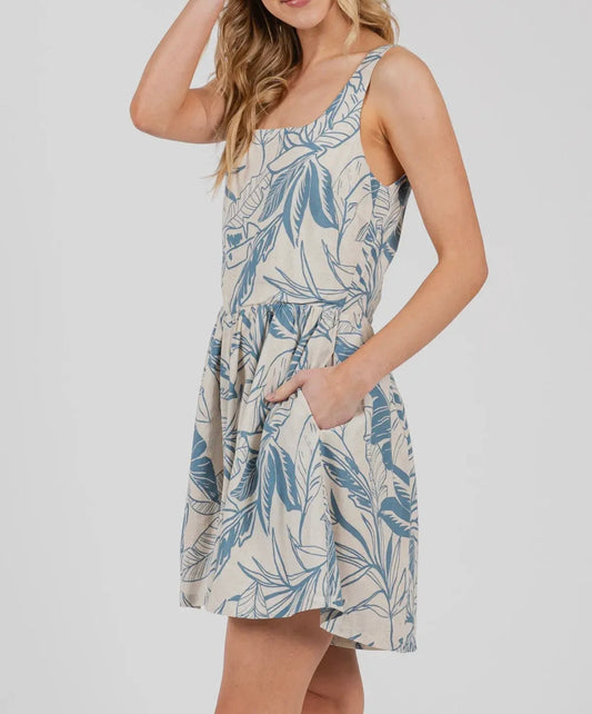Palm Shores Printed Sleeveless Romper