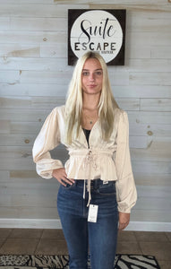 Hard Launch Deep V-Neck Blouse Top