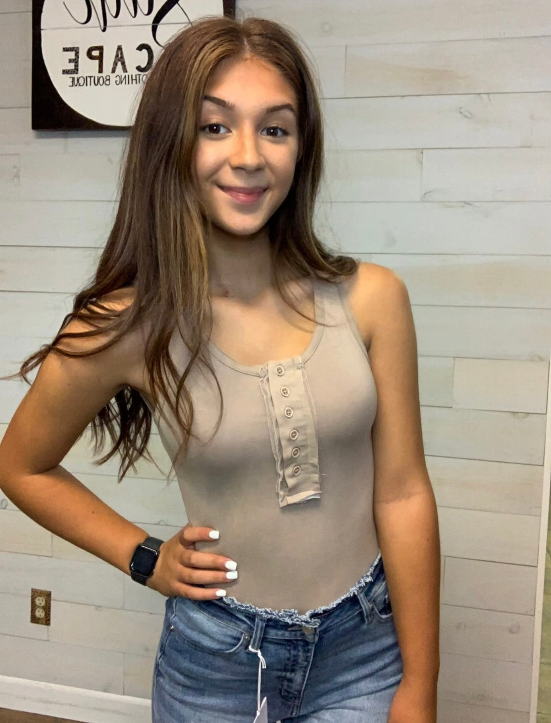 Vintage Wash Button Front Bodysuits