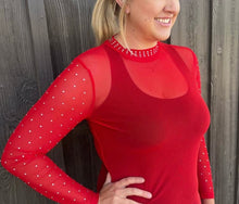 Load image into Gallery viewer, Ruby in the Sky Mesh Top