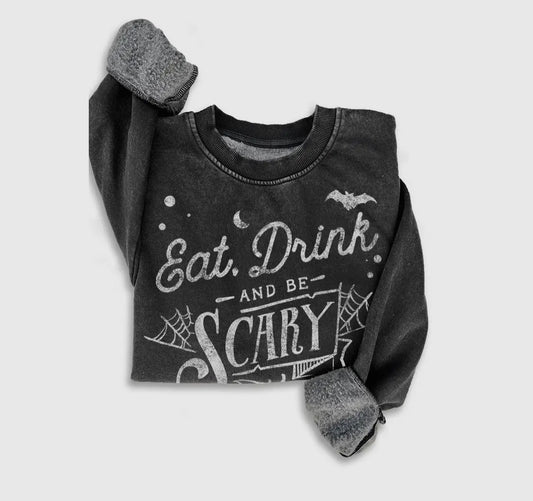 Eat Drink & Be Scary Mineral Sweatshirt