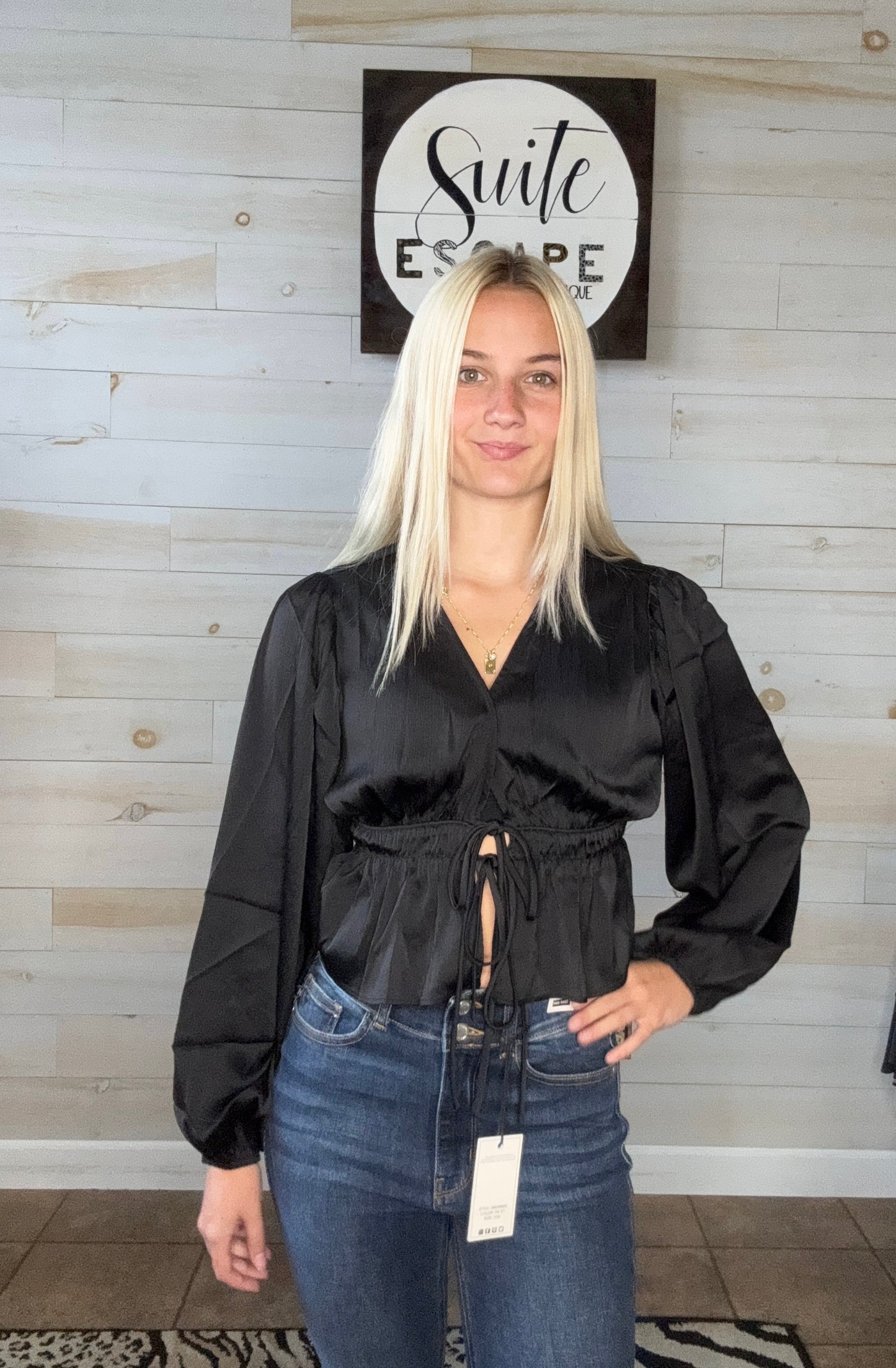Hard Launch Deep V-Neck Blouse Top