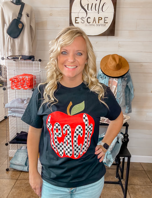 Checkerboard Teach Graphic Tee