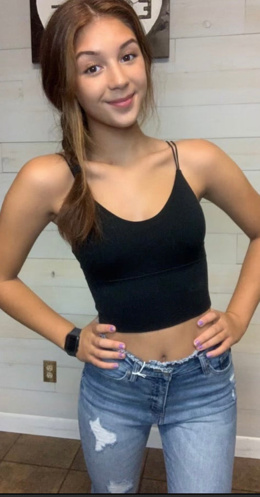 Double Strap Crop Top Bralette