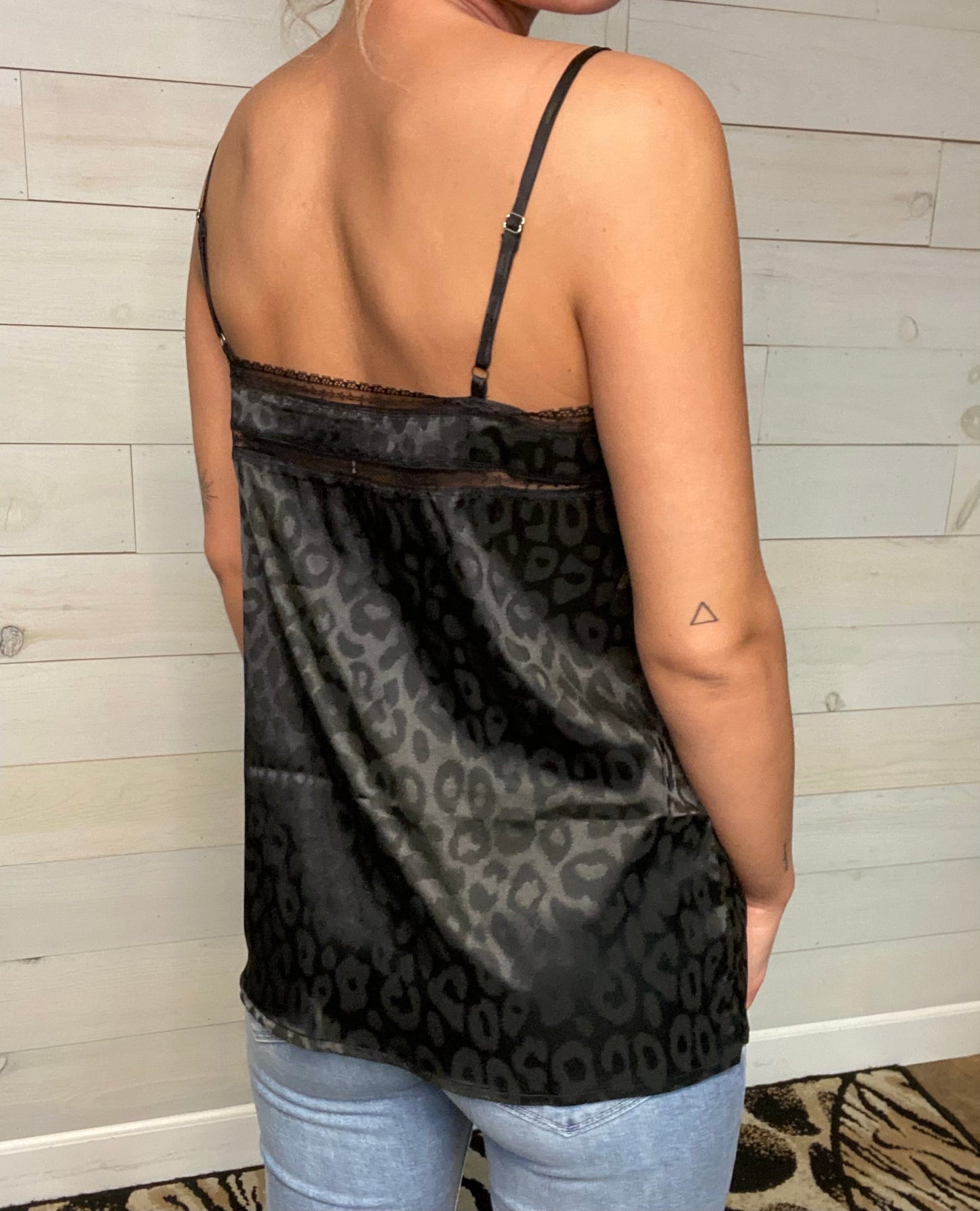 Satin Leopard Tank