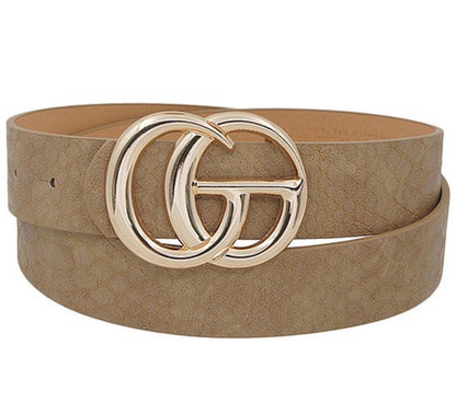 Snakeskin Pattern Faux Leather Belt