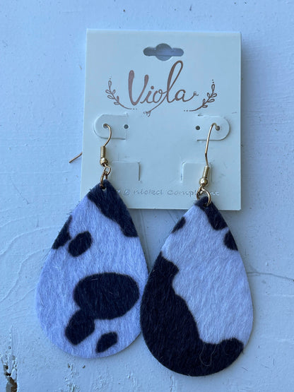 Cow Print Earrings