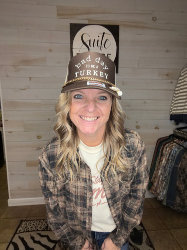 Bad Day To Be A Turkey Brown Front & Tan Back Trucker