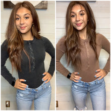 Load image into Gallery viewer, Mineral Washed Long Sleeve Bodysuits