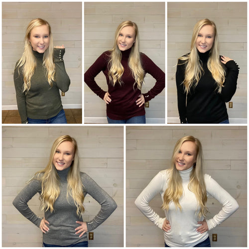 Pearl Button Long Sleeve Top