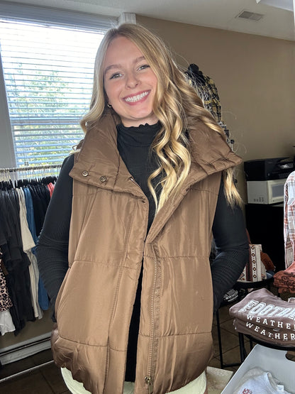 Solid Puffer Vests