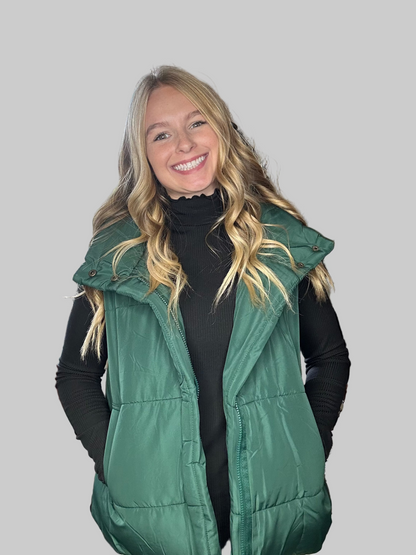 Solid Puffer Vests