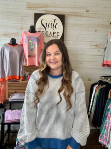 Girl Talk Oversized Waffle Knit Top