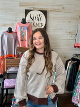 Load image into Gallery viewer, Girl Talk Oversized Waffle Knit Top