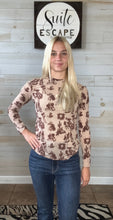 Load image into Gallery viewer, Desert Dreams Velvet Mesh Long Sleeve Top