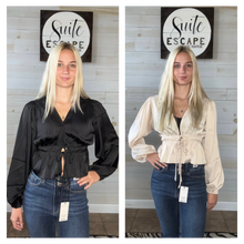 Load image into Gallery viewer, Hard Launch Deep V-Neck Blouse Top