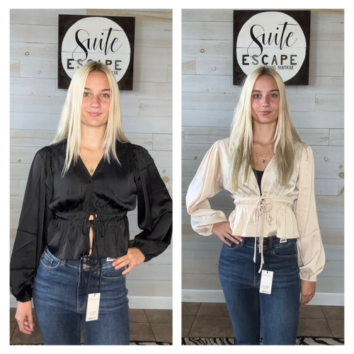 Hard Launch Deep V-Neck Blouse Top