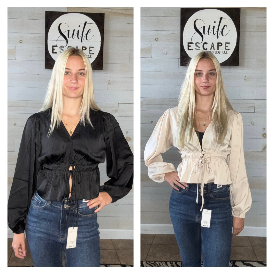 Hard Launch Deep V-Neck Blouse Top