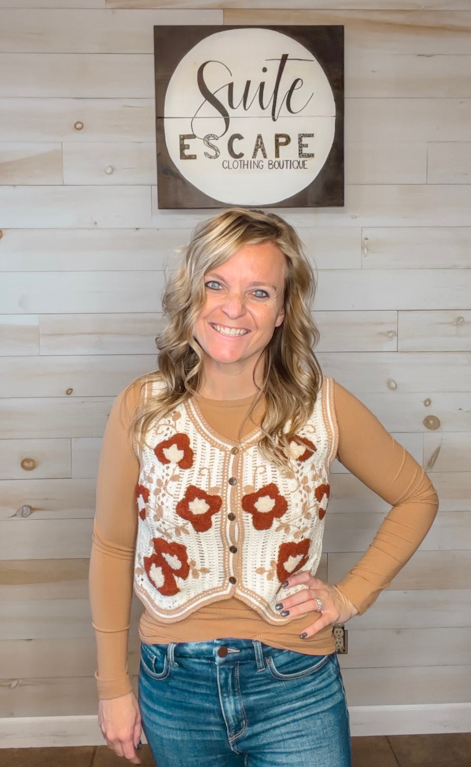 Desert Bloom Crochet Vest