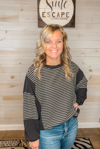 Chasing Lines Striped Knit Top