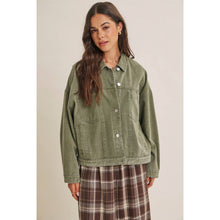 Load image into Gallery viewer, Rustic Road Mineral-Washed Twill Oversized Layering Jacket