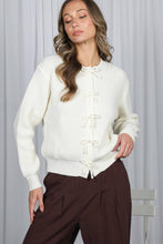 Load image into Gallery viewer, Pretty in Bows Snap Button Cardigan Sweater