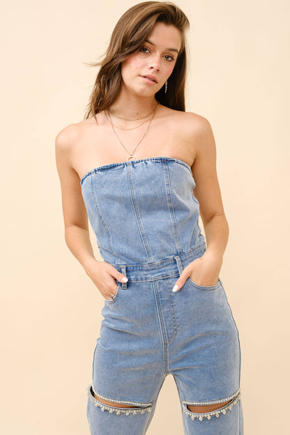 Country Charm Rhinestone Jumpsuit