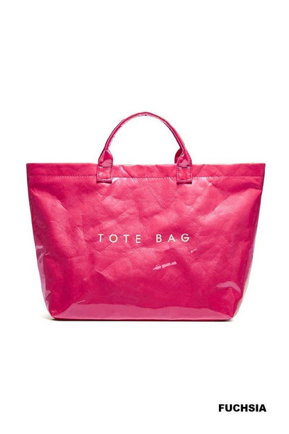 Solid Colors Pvc The Tote Bag